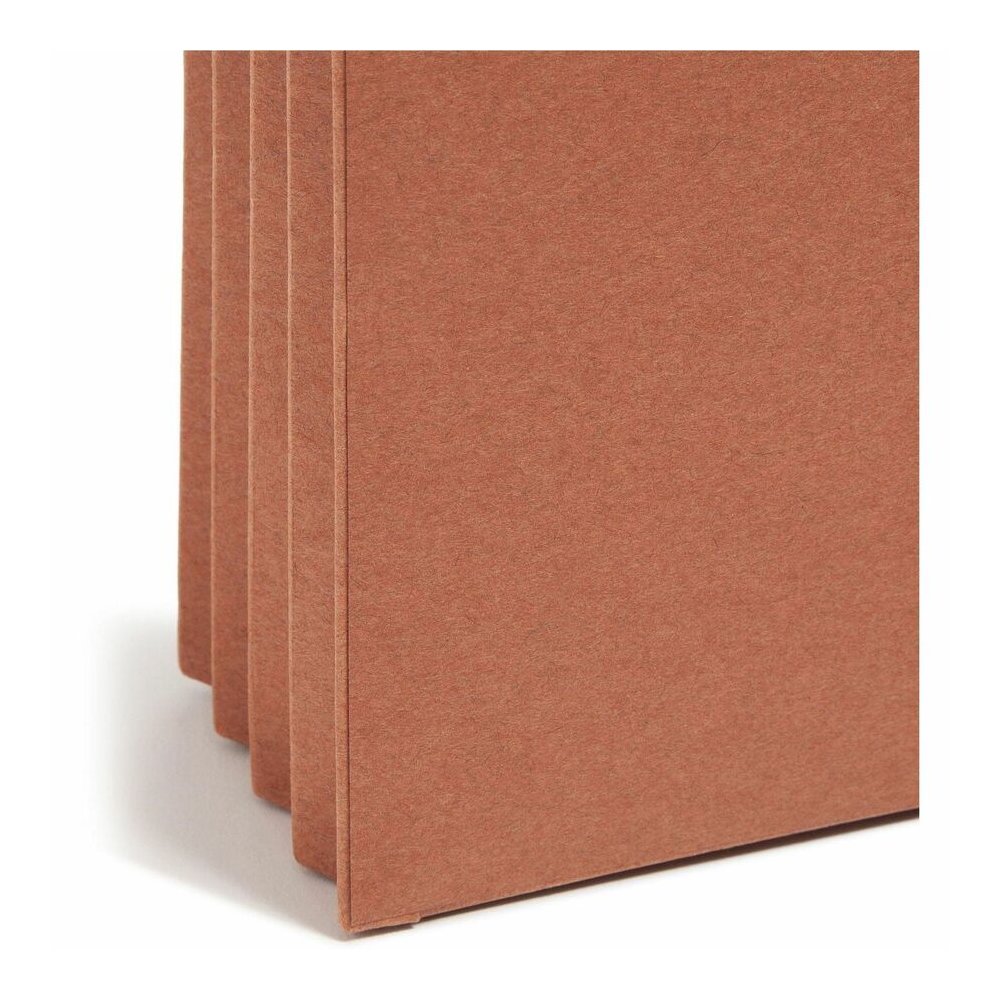 Smead Straight Tab Cut Letter Recycled File Pocket - 8 1/2" x 11" - 3 1/2" Expansion - Top Tab Location - 12.5 pt. - Redrope - Tear Proof, Tear Resistant, Rounded Corner, Reinforced Gusset - 30% Recyc. Picture 2