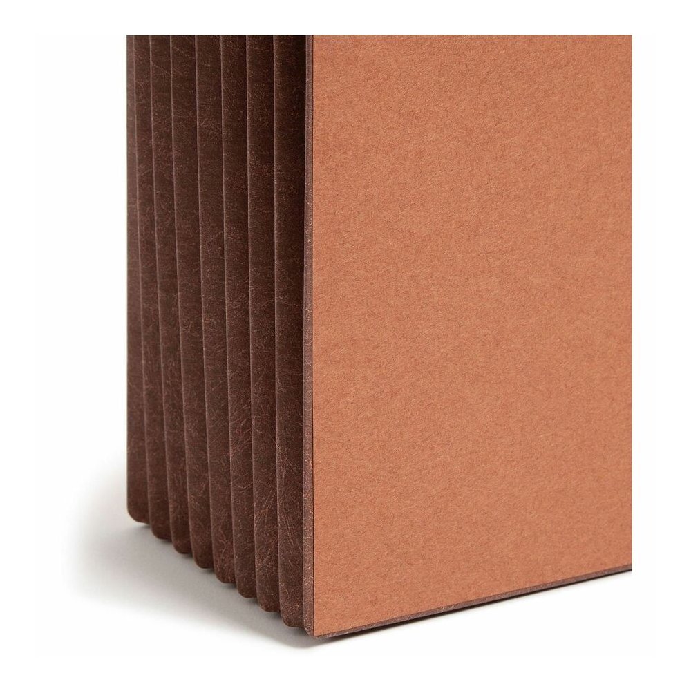 Smead TUFF Straight Tab Cut Legal Recycled File Pocket - 8 1/2" x 14" - 7" Expansion - 12.5 pt. - Redrope - Reinforced, Heavyweight Cover, Tear Resistant - 30% Recycled - 5 / Box. Picture 2