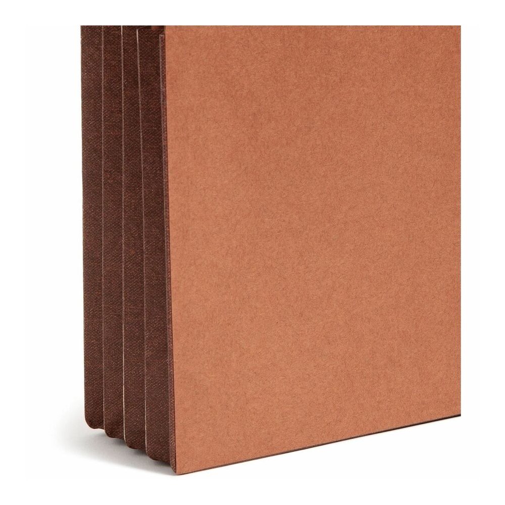 Smead Straight Tab Cut Legal Recycled File Pocket - 8 1/2" x 14" - 3 1/2" Expansion - 1 Pocket - End Tab Location - Top Tab Position - 2 Plys - Dark Brown - Tear Resistant - 30% Recycled - 10 / Box. Picture 2
