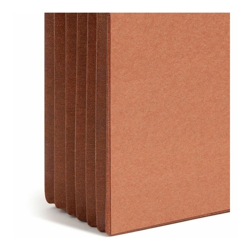 Smead TUFF Straight Tab Cut Legal Yes File Pocket - 8 1/2" x 14" - 5 1/4" Expansion - 2 Plys - Redrope - Rip Resistant, Tear Resistant, Reinforced Tab, Heavyweight Cover - 30% Recycled - 10 / Box. Picture 2