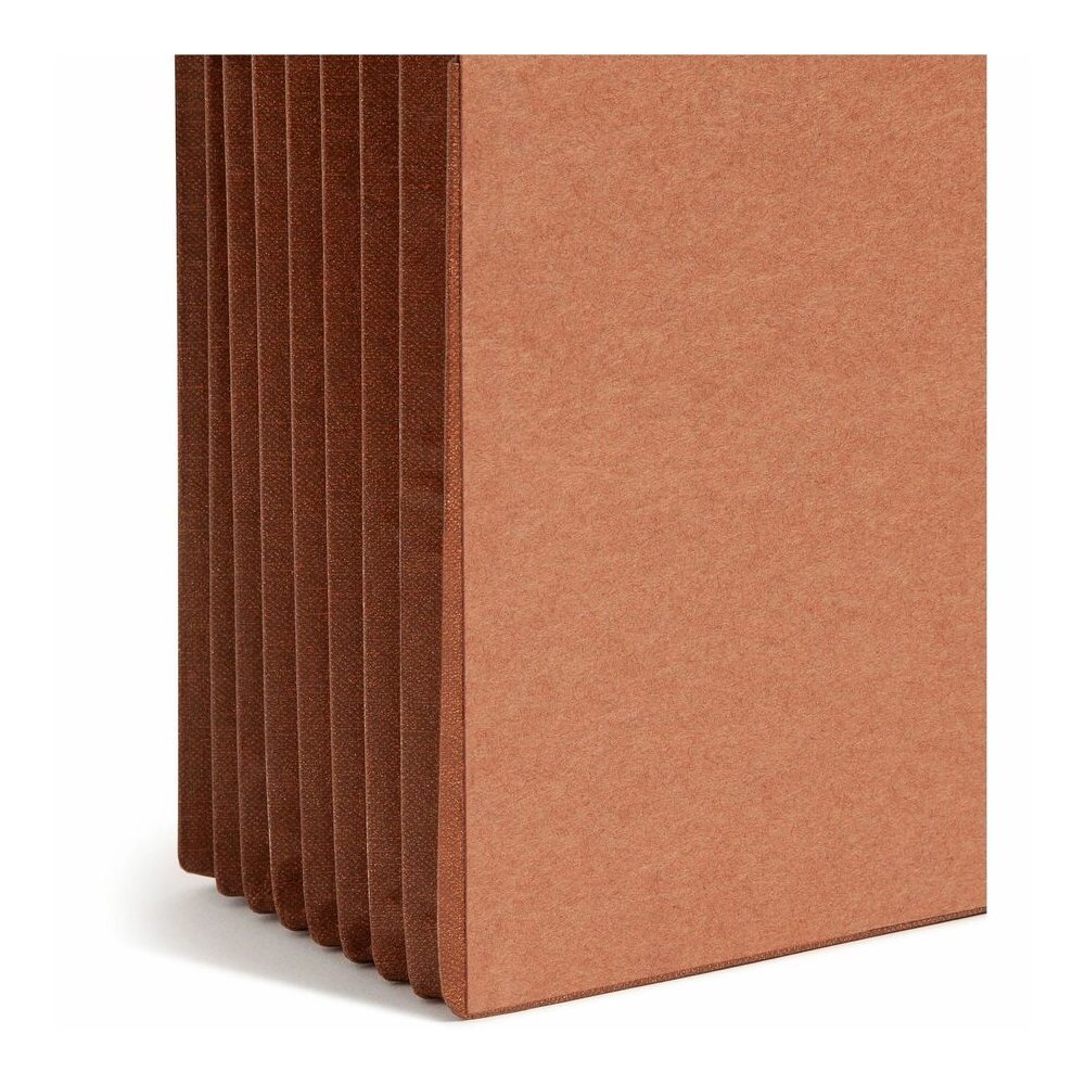 Smead TUFF Straight Tab Cut Legal Recycled File Pocket - 8 1/2" x 14" - 7" Expansion - 16.5 pt. - 2 Plys - Redrope - Tear Resistant, Reinforced Tab, Rip Resistant, Heavyweight Cover - 30% Recycled - 5. Picture 2