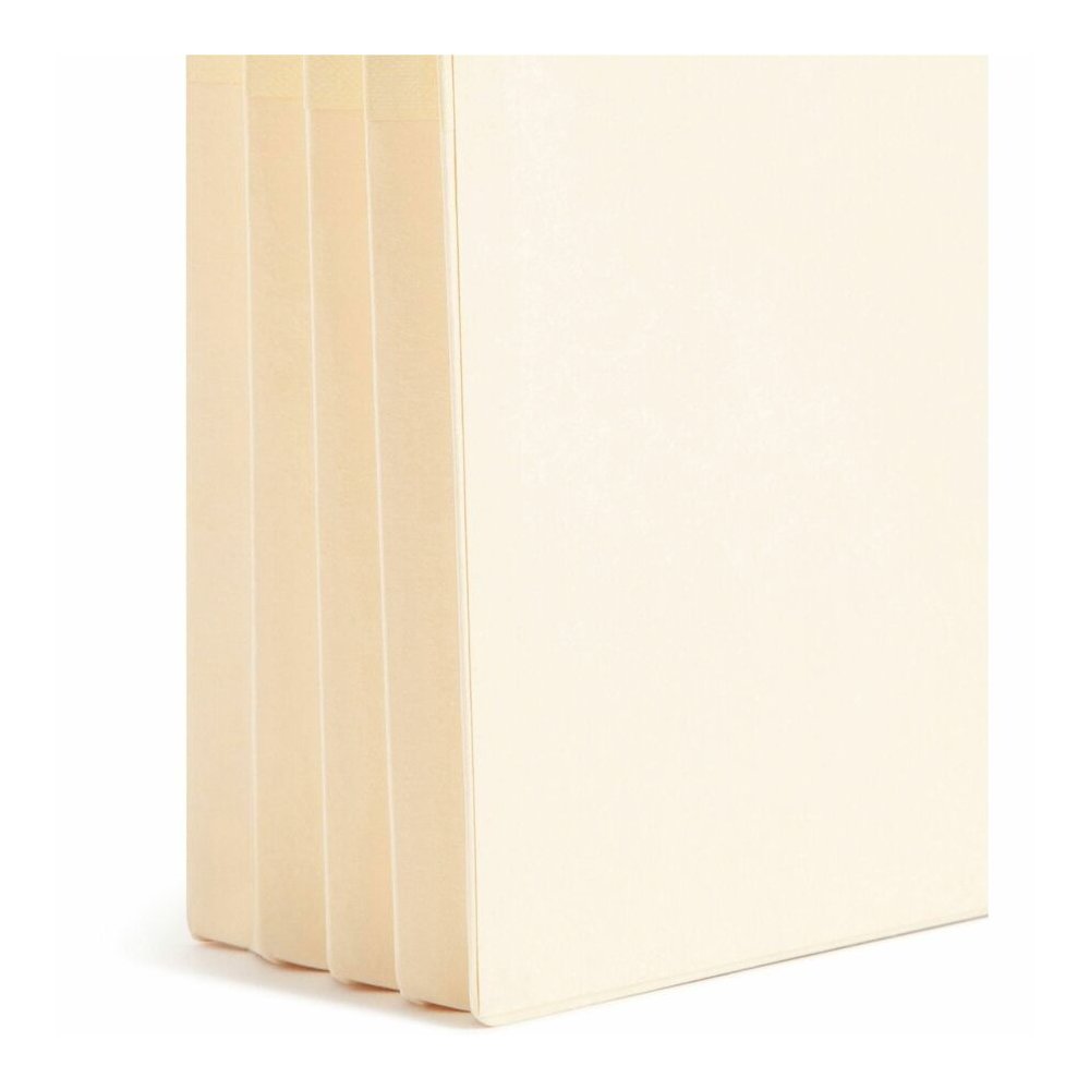 Smead Straight Tab Cut Letter Recycled File Pocket - 8 1/2" x 11" - 3 1/2" Expansion - 2 Plys - Manila - Embossed - 10% Recycled - 25 / Box. Picture 2