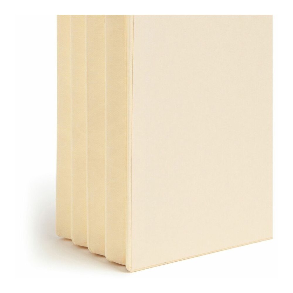 Smead Straight Tab Cut Letter Recycled File Pocket - 8 1/2" x 11" - 3 1/2" Expansion - 2 Plys - Manila Paper - Manila - Reinforced Gusset, Tear Resistant - 10% Recycled - 10 / Box. Picture 2