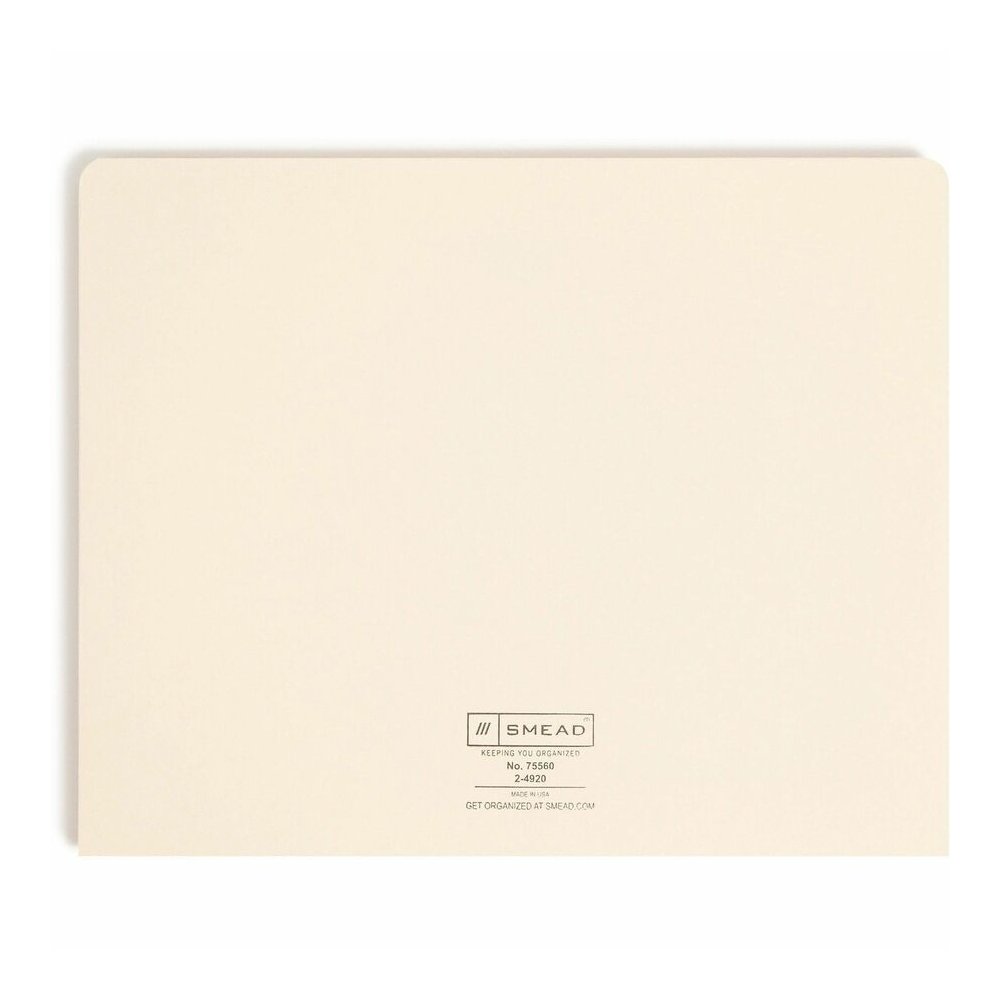 Smead Straight Tab Cut Letter Recycled File Jacket - 8 1/2" x 11" - 2" Expansion - 11 pt. - 2 Plys - Manila - Reinforced, Slip Resistant - 10% Recycled - 50 / Box. Picture 2