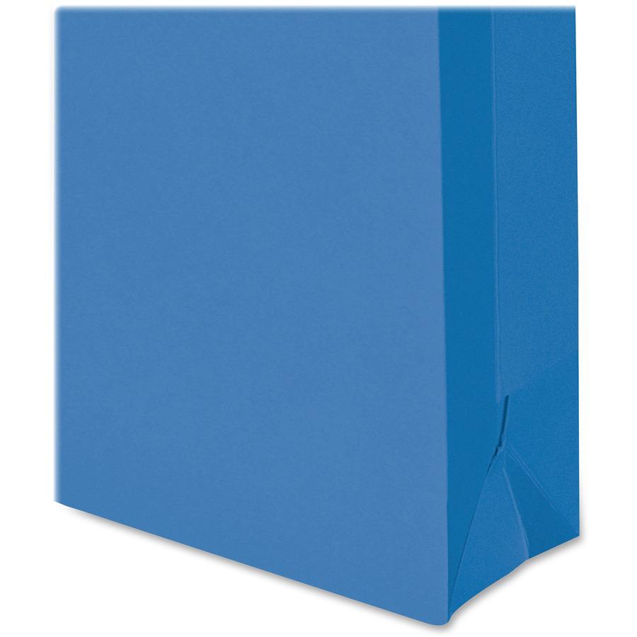 Smead Colored Straight Tab Cut Letter Recycled File Jacket - 8 1/2" x 11" - 2" Expansion - 11 pt. - 2 Plys - Blue - Slip Resistant, Reinforced Tab - 10% Recycled - 50 / Box. Picture 4
