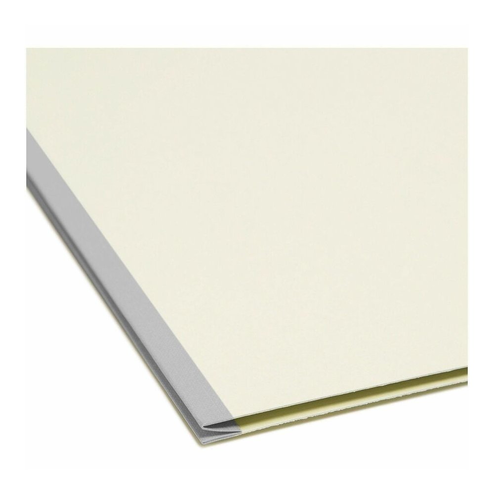Smead 2/5 Tab Cut Legal Recycled Classification Folder - 8 1/2" x 14" - 1" Expansion - 1 x 2K Fastener - 2" for Folder - Top Tab Location - Right Tab Position - 8 Divider - 25 pt. - Pressboard - Gray,. Picture 2