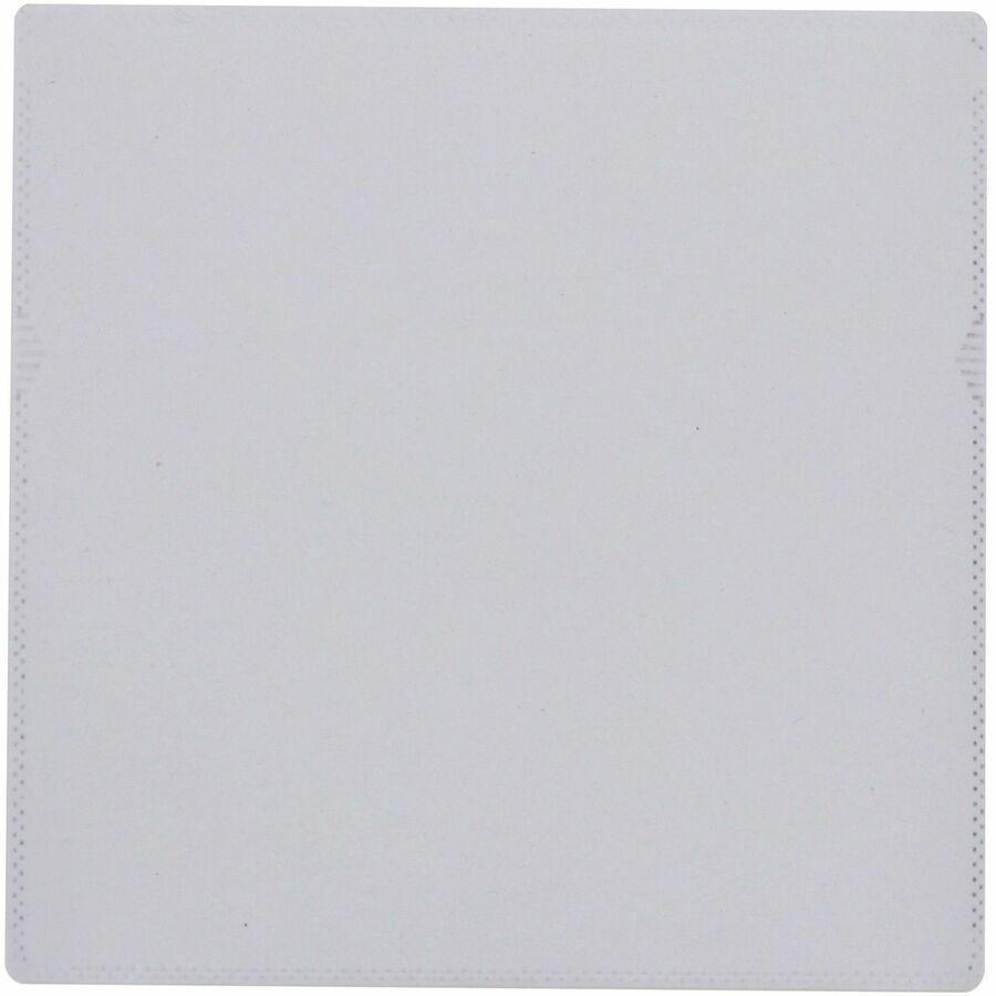 Compucessory Self-Adhesive Poly CD/DVD Holders - 1 x CD/DVD Capacity - White - Polypropylene - 50 / Pack. Picture 4