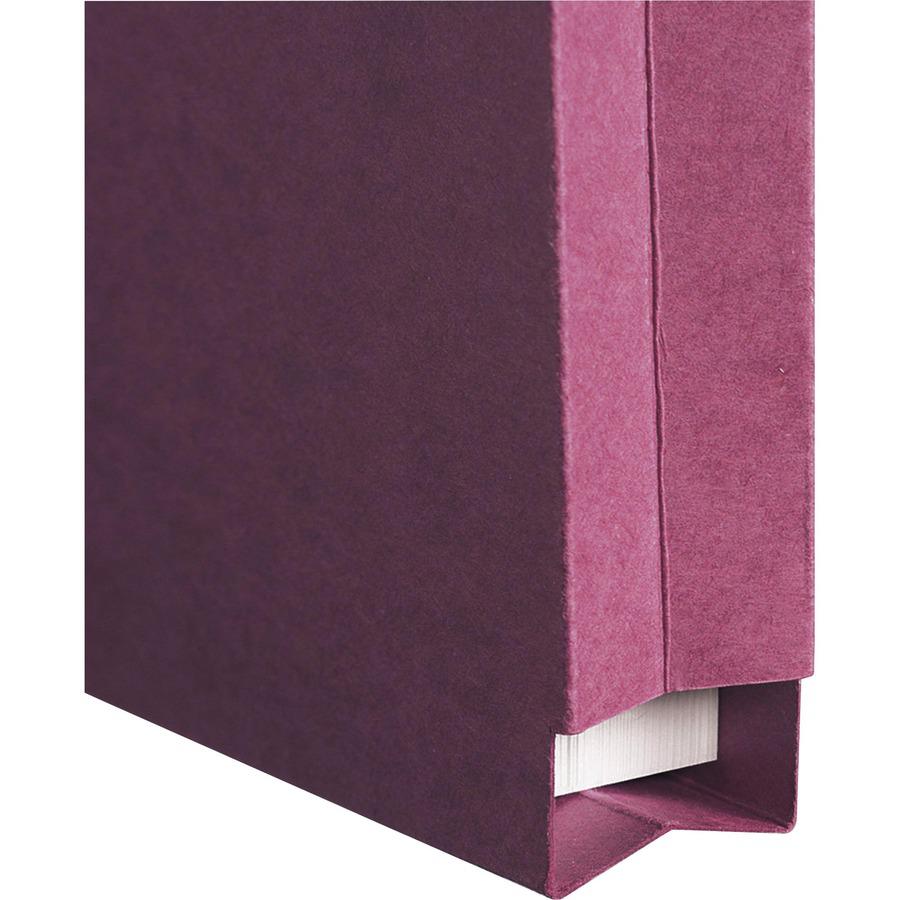 Smead 2/5 Tab Cut Letter Recycled File Pocket - 8 1/2" x 11" - 1" Expansion - Assorted - 10% Recycled - 5 / Pack. Picture 2