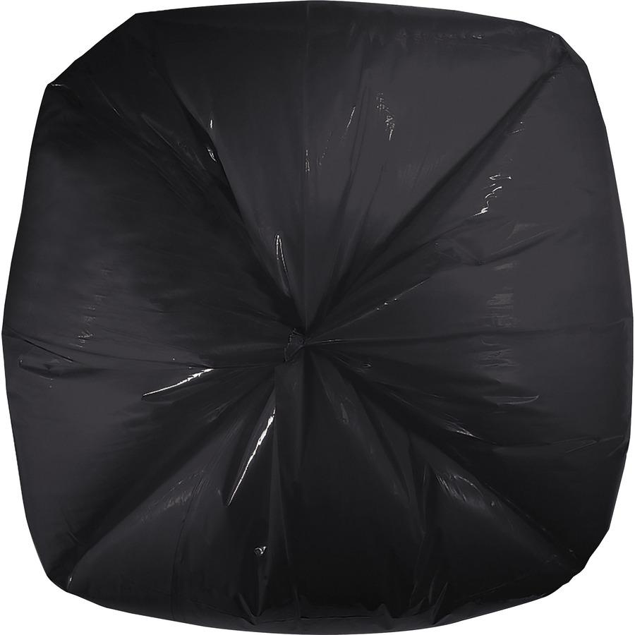 Genuine Joe Low Density Liners - Large Size - 45 gal Capacity - 46" Length x 40" Width x 0.70 mil (18 Micron) Thickness - Low Density - Brown, Black - 40 / Carton. Picture 4