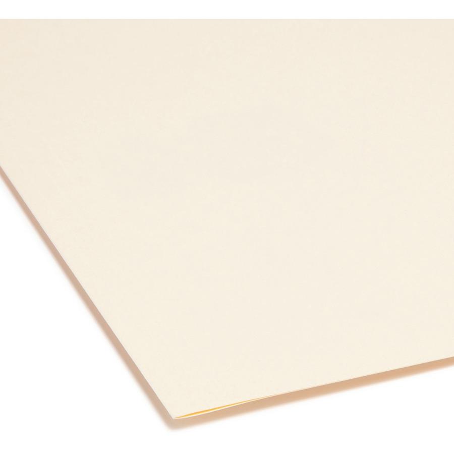 Smead SuperTab 1/3 Tab Cut Letter Recycled Top Tab File Folder - 8 1/2" x 11" - 3/4" Expansion - Top Tab Location - Assorted Position Tab Position - Manila - 10% Recycled - 100 / Box. Picture 4