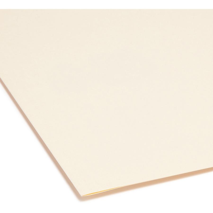 Smead SuperTab 1/3 Tab Cut Legal Recycled Top Tab File Folder - 8 1/2" x 14" - 3/4" Expansion - Top Tab Location - Assorted Position Tab Position - Manila - 10% Recycled - 100 / Box. Picture 4