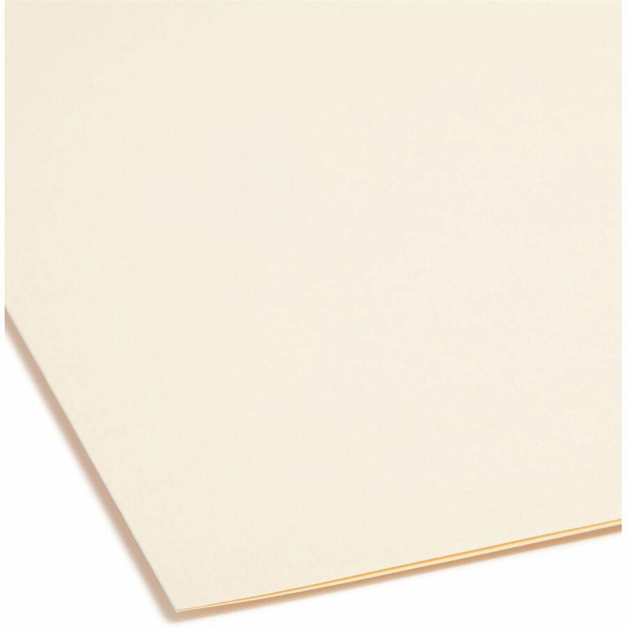 Smead 1/3 Tab Cut Letter Recycled Fastener Folder - 8 1/2" x 11" - 3/4" Expansion - 2 x 2K Fastener(s) - 2" Fastener Capacity for Folder - Top Tab Location - Third Tab Position - Manila - Manila - 10%. Picture 4