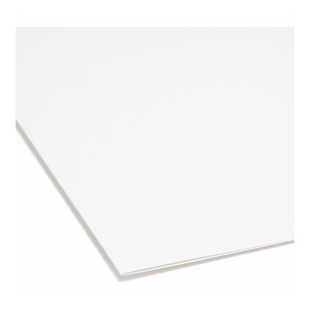 Smead Colored 1/3 Tab Cut Letter Recycled Top Tab File Folder - 8 1/2" x 11" - Top Tab Location - Assorted Tab Position - 11 pt. - 1 Plys - White - 10% Recycled - 100 / Box. Picture 2