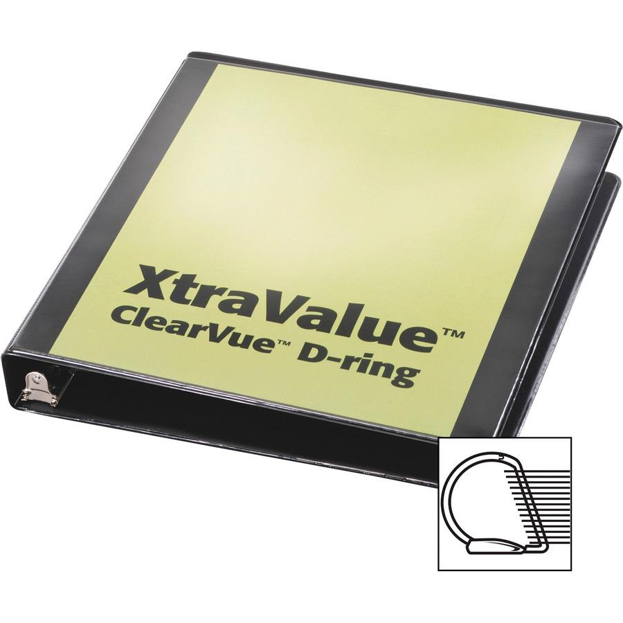Cardinal Performer ClearVue Slant-D Ring Binder - 1" Binder Capacity - Letter - 8 1/2" x 11" Sheet Size - 240 Sheet Capacity - 1" Spine Width - 3 x D-Ring Fastener(s) - 2 Inside Front & Back Pocket(s). Picture 2