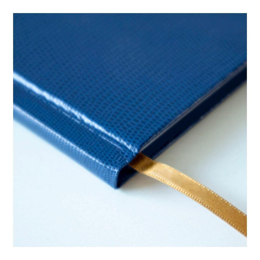 Rediform Large Executive Hardbound Notebook - Letter - 150 Sheets - Sewn - Ruled Margin - 18 lb Basis Weight - Letter - 8 1/2" x 11" Sheet Size - White Paper - Blue Textured Cover - Hard Cover - Yes -. Picture 2