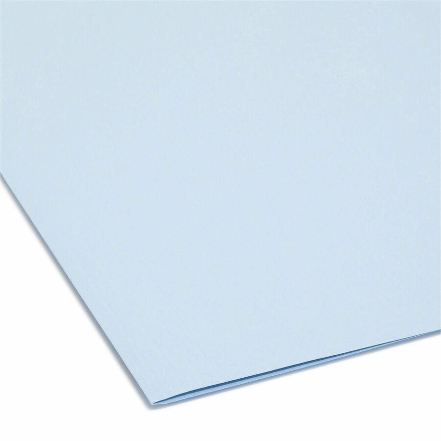 Smead FasTab 1/3 Tab Cut Letter Recycled Hanging Folder - 8 1/2" x 11" - Top Tab Location - Assorted Position Tab Position - Camel, Lake Blue, Moss - 10% Recycled - 18 / Box. Picture 4