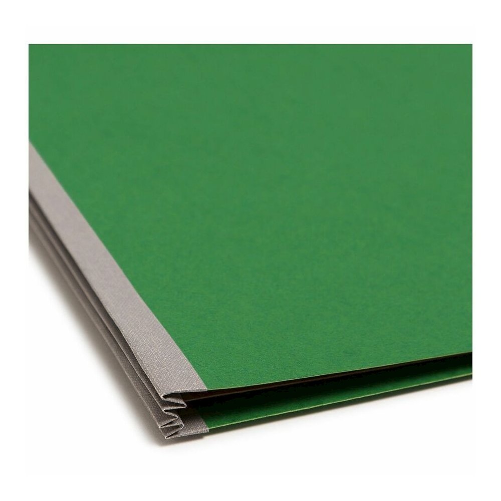 Smead SafeSHIELD 2/5 Tab Cut Letter Recycled Classification Folder - 8 1/2" x 11" - 2" Expansion - 2 x 2S Fastener - 2" for Folder, Divider - Top Tab Location - Right of Center Tab Position - 2 Divide. Picture 2
