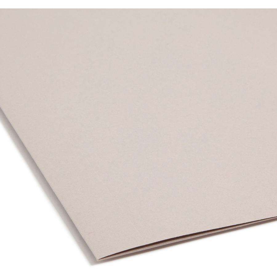 Smead TUFF 1/3 Tab Cut Letter Recycled Hanging Folder - 8 1/2" x 11" - 2" Expansion - Top Tab Location - Steel Gray - 10% Recycled - 18 / Box. Picture 4