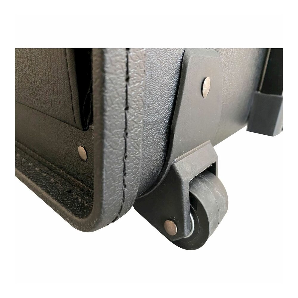 Lorell Travel/Luggage Case (Roller) Travel Essential, Book, File Folder - Black - Vinyl Body - Handle - 14" Height x 22" Width x 8" Depth - 1 Each. Picture 2