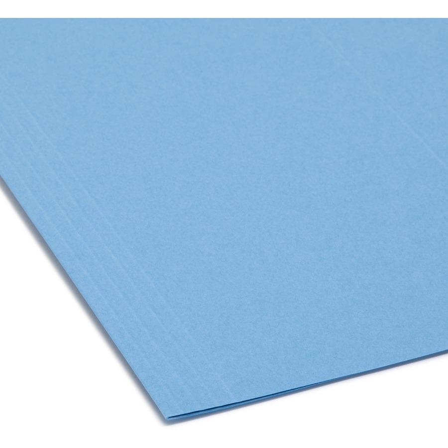 Smead FasTab 1/3 Tab Cut Legal Recycled Hanging Folder - 8 1/2" x 14" - Top Tab Location - Assorted Position Tab Position - Red, Green, Blue - 10% Recycled - 18 / Box. Picture 4