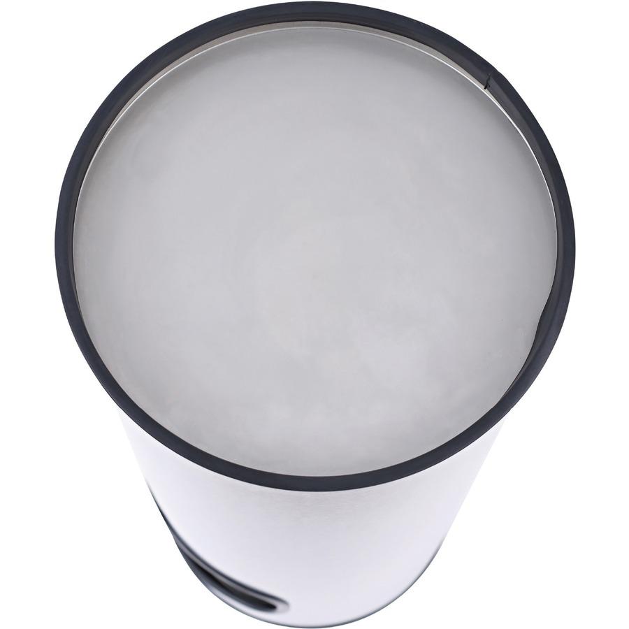 Genuine Joe Fire-safe 3-Gallon Ashtray Receptacle - 3 gal Capacity - Removable Lid, Fire-Safe, Compact - Aluminum, Stainless Steel - Stainless Steel - 1 Each. Picture 4