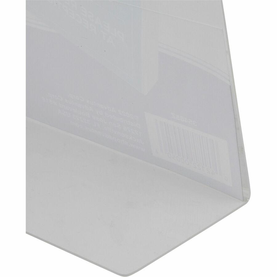 Golite nu-dell One-piece Sign Holder - 1 Each - 8.5" Width x 11" Height - Rectangular Shape - Self-standing - Acrylic - Photo, Award, Certificate - Clear. Picture 3