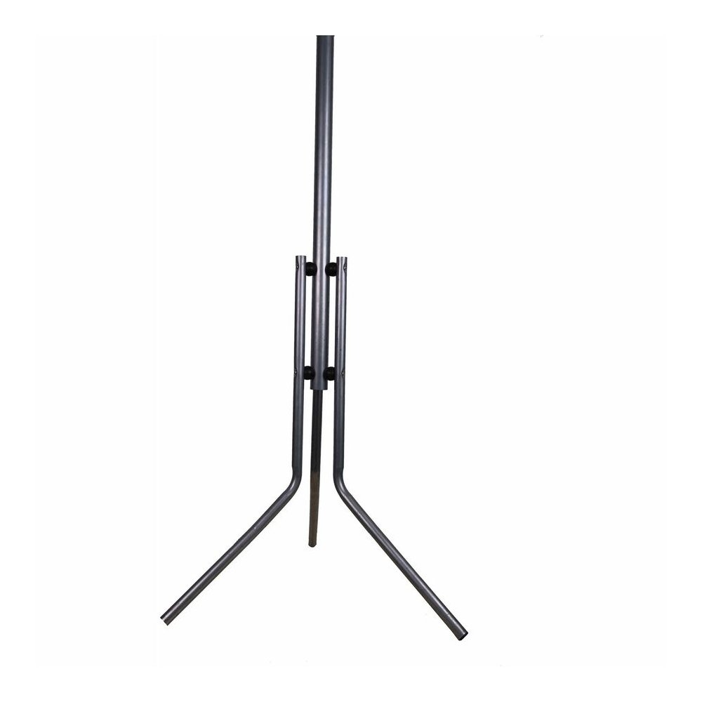 Lorell Tripod Base Coat Rack - 4 Hooks - 4 Pegs - 63.4" Height x 19" Width - for Coat, Jacket, Hat, Scarf - Metal - Silver - Powder Coated - 1 Each. Picture 2