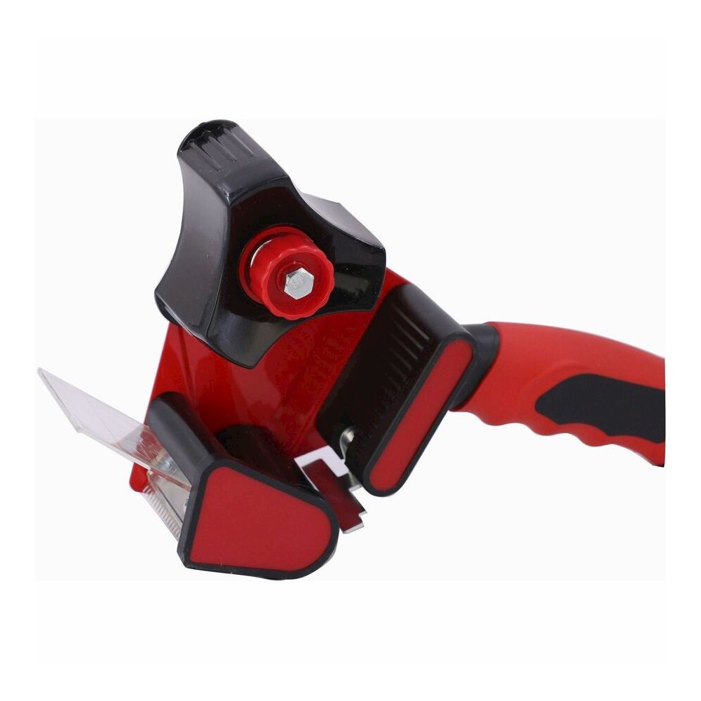 Sparco Handheld Tape Dispenser - 3" Core - Refillable - Ergonomic Design, Adjustable Tension Mechanism, Durable - Red, Black - 1 Each. Picture 2
