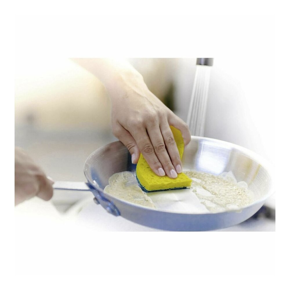 Scotch-Brite Heavy-Duty Scrub Sponges - 2.8" Height x 4.5" Width x 0.6" Depth - 6/Pack - 6 / Carton - Green, Yellow. Picture 2