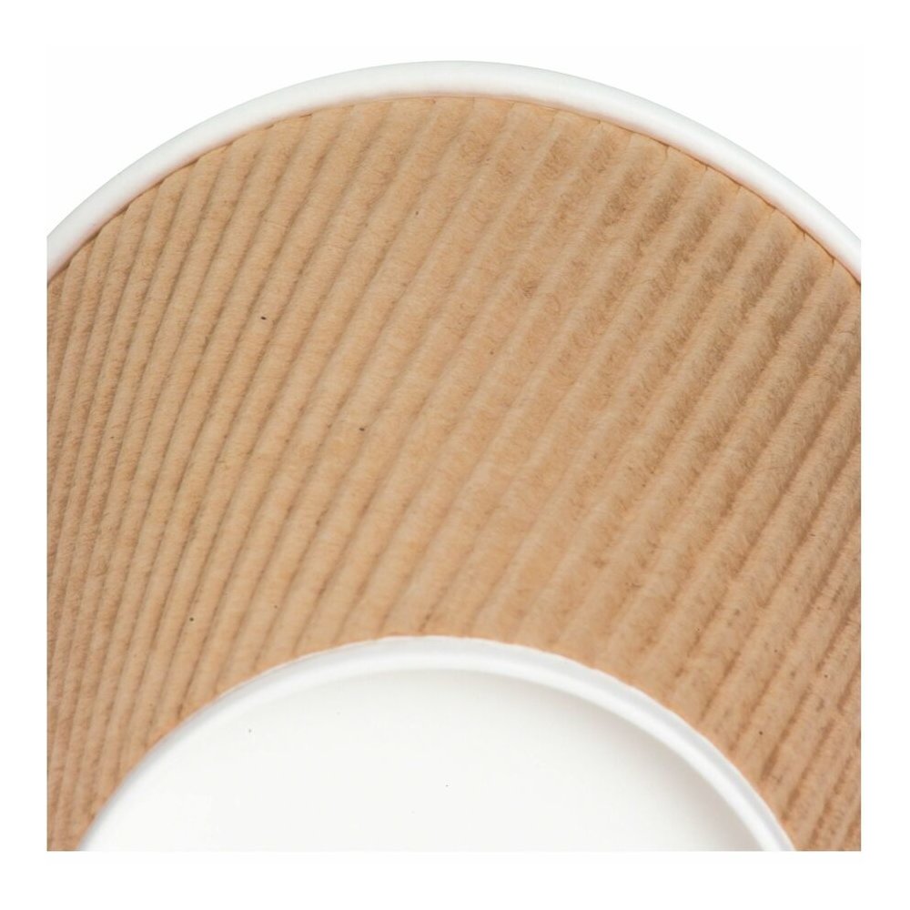 Genuine Joe 10 oz Rippled Hot Cups - 10 fl oz - Brown - Hot Drink, Beverage - 25/Pack - 5 / Bundle. Picture 2
