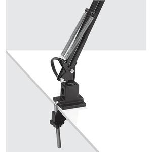 Lorell Architect LED Desk Lamp with Clamp - 10 W LED Bulb - Desk Mountable - Black - for Desk, Table. Picture 6