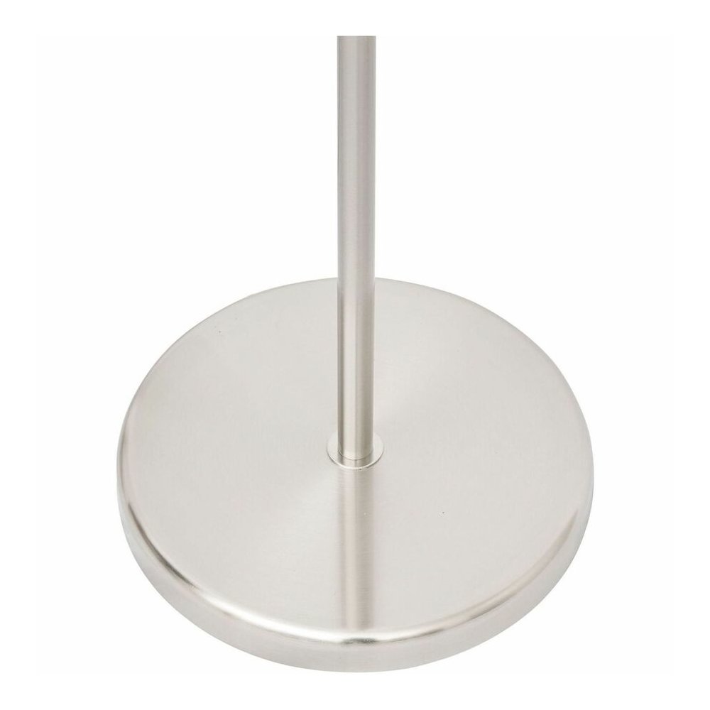 Lorell LED Contemporary Floor Lamp - 65" Height x 12" Width - 10 W LED Bulb - Brushed Nickel - Floor-mountable - Silver - for Living Room, Office, Lobby. Picture 2