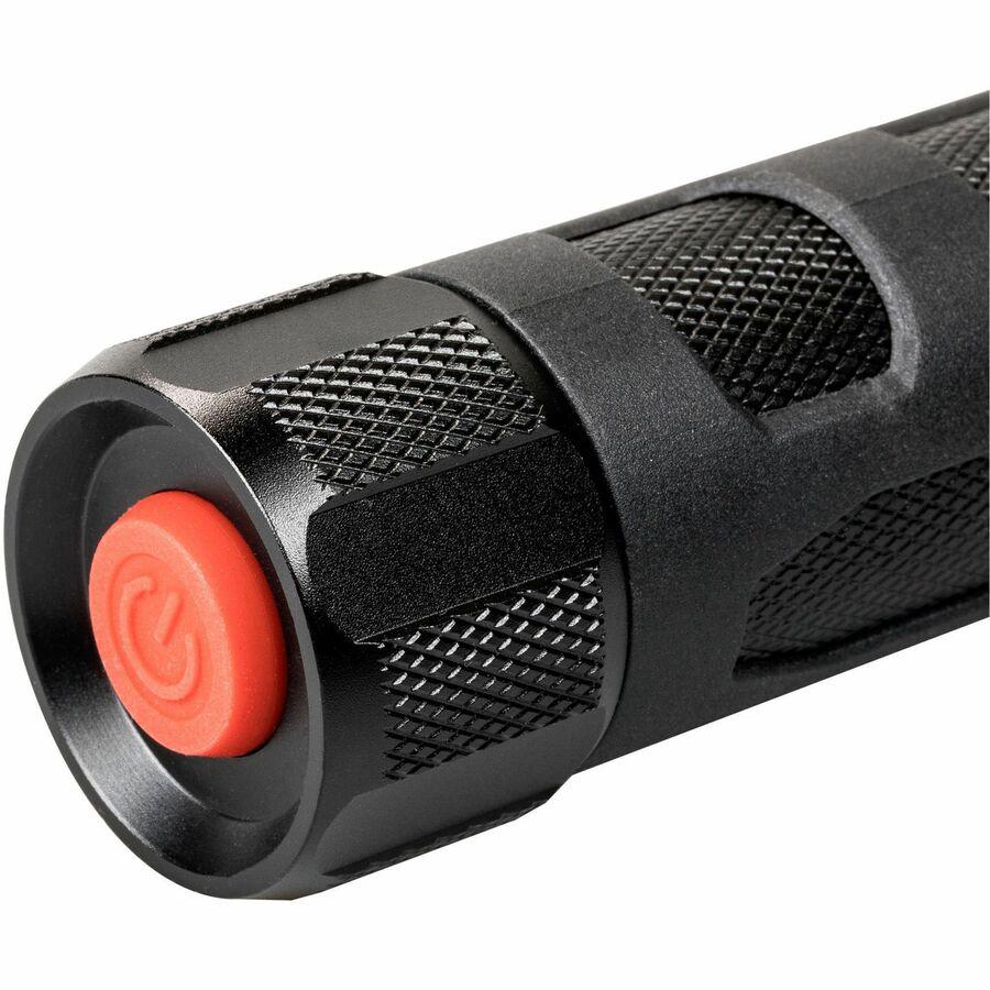 Dorcy Ultra HD Series Twist Flashlight - 360 lm Lumen - 3 x AAA - Battery - Impact Resistant - Black, Red - 1 Each. Picture 3