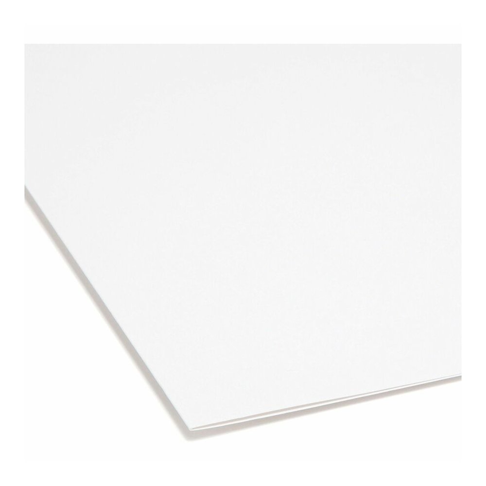 Smead SuperTab 1/3 Tab Cut Letter Recycled Top Tab File Folder - 8 1/2" x 11" - 3/4" Expansion - Assorted Tab Position - 11 pt. - White - Labeling Area, Sturdy, Durable - 10% Recycled - 100 / Box. Picture 2