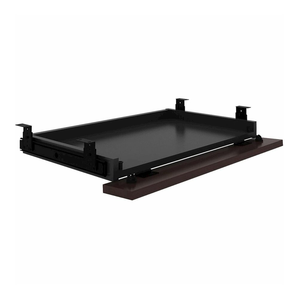 Lorell Universal Center Drawer - 5.1" Height x 16.7" Width x 28.4" Length - Finish: Espresso - Durable, Adjustable Drawer Glide - For Desk - 1 Each. Picture 2