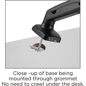 Lorell Mounting Arm for Monitor - Black - Height Adjustable - 1 Display(s) Supported - 14.30 lb Load Capacity - 75 x 75, 100 x 100 - 1 Each. Picture 6