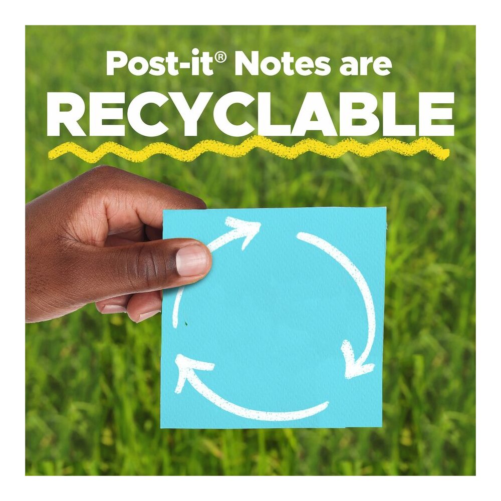 Post-it&reg; Super Sticky Dispenser Notes - Supernova Neons Color Collection - 3" Flag/Note Width x 3" Flag/Note Length - Square - 90 Sheets per Pad - Aqua Splash, Acid Lime, Guava - Paper - Super Sti. Picture 2