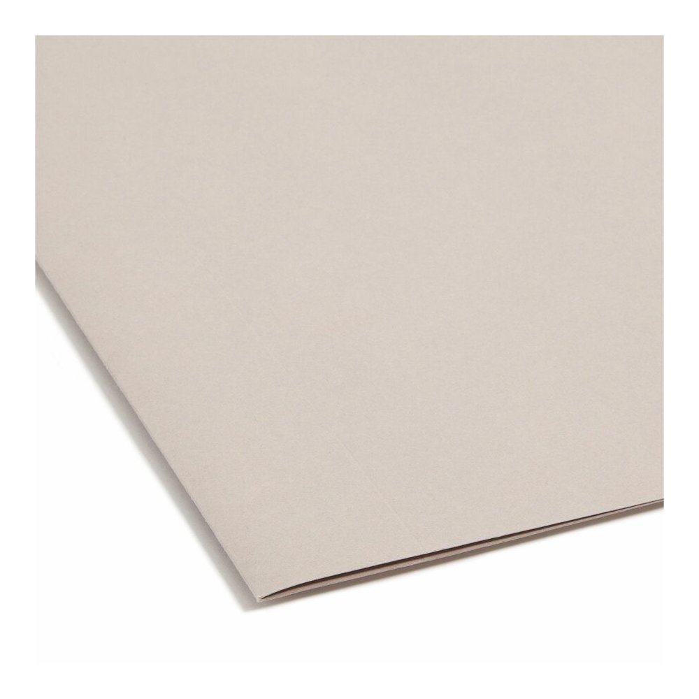 Smead TUFF 1/3 Tab Cut Legal Recycled Hanging Folder - 8 1/2" x 14" - 3" Expansion - Top Tab Location - Assorted Tab Position - 14 pt. - Steel Gray - Bend Resistant, Heavy Duty, Tear Resistant, Reinfo. Picture 2