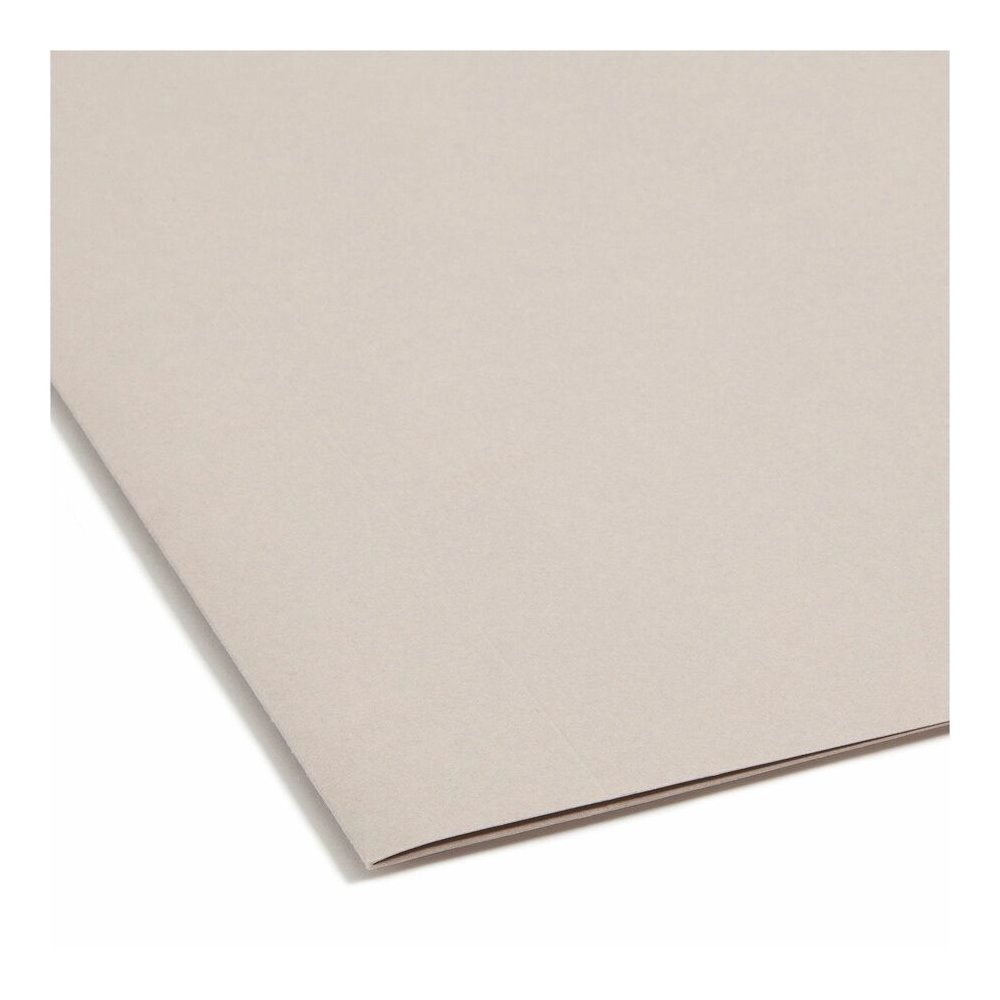 Smead TUFF 1/3 Tab Cut Letter Recycled Hanging Folder - 8 1/2" x 11" - 3" Expansion - Top Tab Location - Assorted Tab Position - Steel Gray - Bend Resistant, Heavy Duty, Tear Resistant, Reinforced Rod. Picture 2
