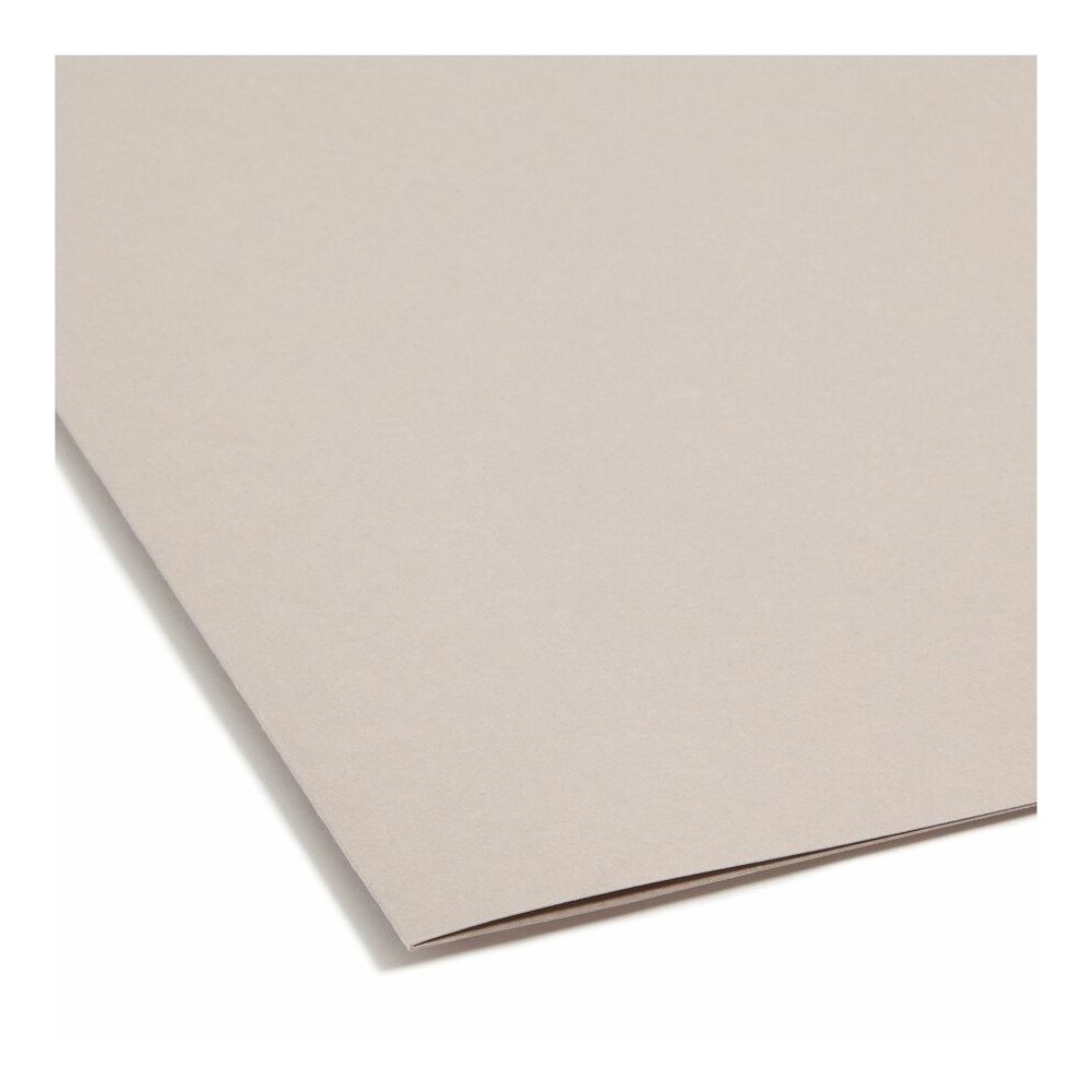 Smead TUFF 1/3 Tab Cut Letter Recycled Hanging Folder - 8 1/2" x 11" - 4" Expansion - Top Tab Location - Assorted Tab Position - Steel Gray - Bend Resistant, Heavy Duty, Tear Resistant, Reinforced Rod. Picture 2