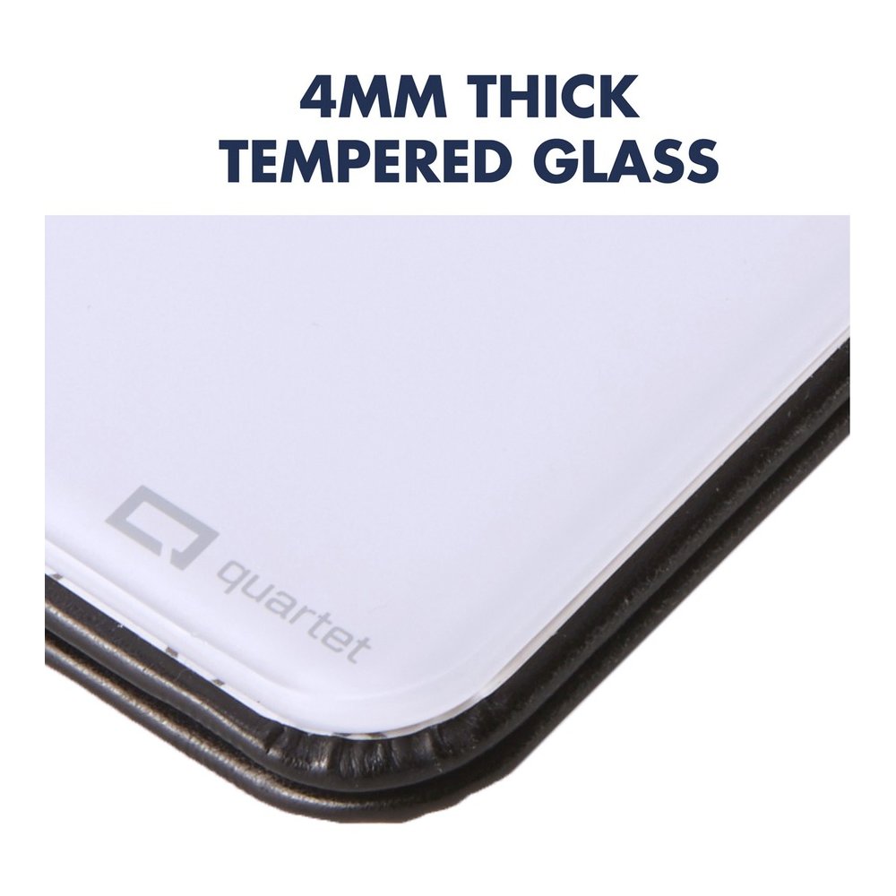 Quartet Portable Glass Dry-Erase Pad - 5" (0.4 ft) Width x 8" (0.7 ft) Height - White Tempered Glass Surface - Black Polyethylene Frame - Desktop - Magnetic - 1 Each. Picture 2