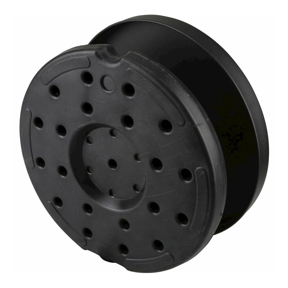 Genuine Joe Crowd-Control Bases - Rubber Feet - Floor Standing - Black - Steel, Concrete - 2 / Carton. Picture 2