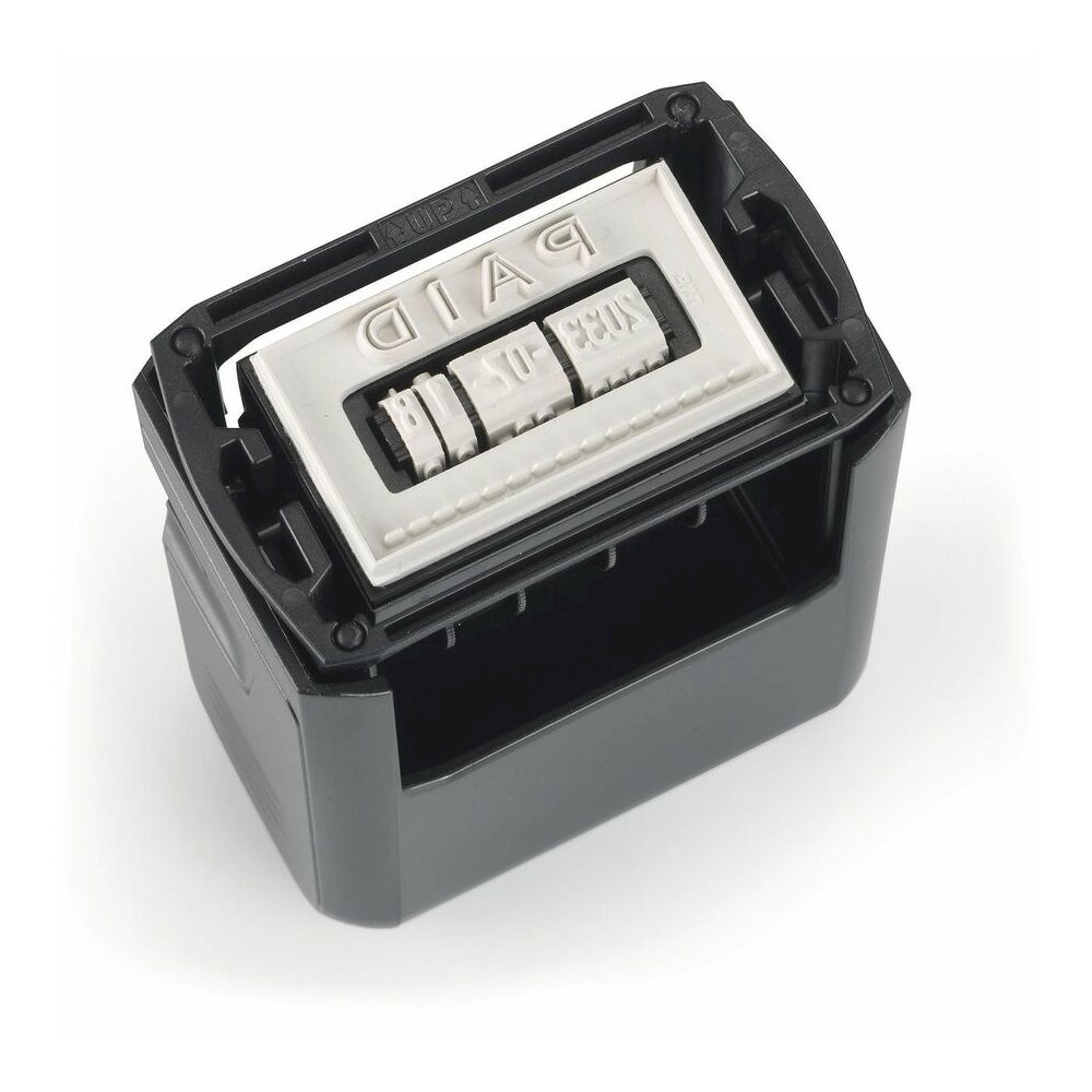 Trodat Received Date Stamp - Date Stamp - RECEIVED - 1" Impression Width x 1.63" Impression Length - 10000 Impression(s) - Blue, Red - Plastic - Recycled - 1 Each. Picture 2