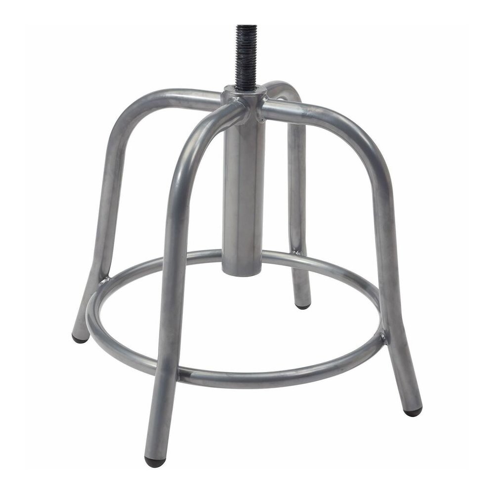 National Public Seating 6800 Series Stools - Solid Hardwood Seat Material - Gray Frame Color - Steel Frame Material - Curved Leg Base - Wood, Gray - 1 Each. Picture 2