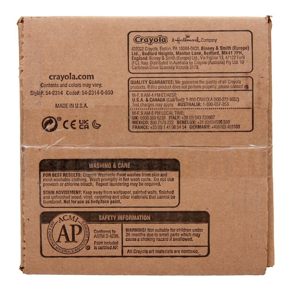 Crayola Colors of the World™ Washable Paint - Multicolor - 8 fl oz - Washable - 9 / Box. Picture 2
