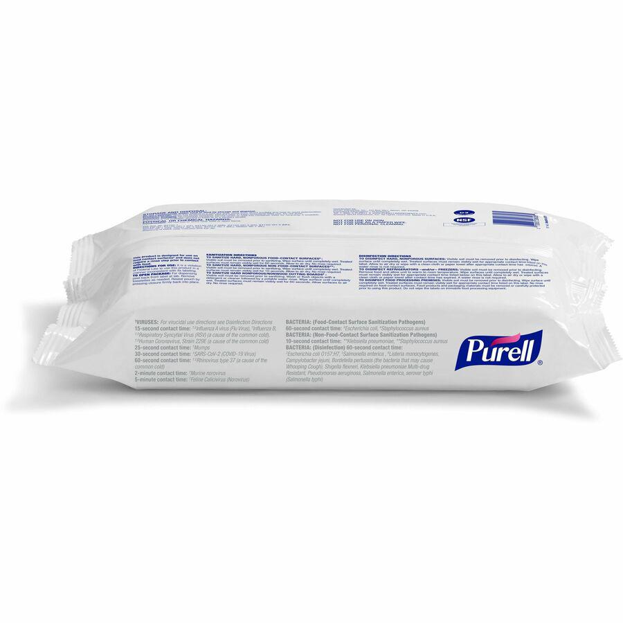 PURELL&reg; Foodservice Surface Sanitizing Wipes - WhitePack - 72/Pack - 12 / Carton. Picture 3