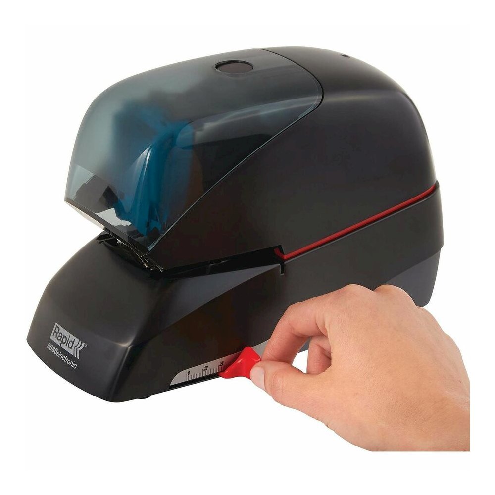 Rapid Stapler Electric 5080E - Staples Upto 90 Sheet - Staple Size: 2" - Black - 1 Each. Picture 2
