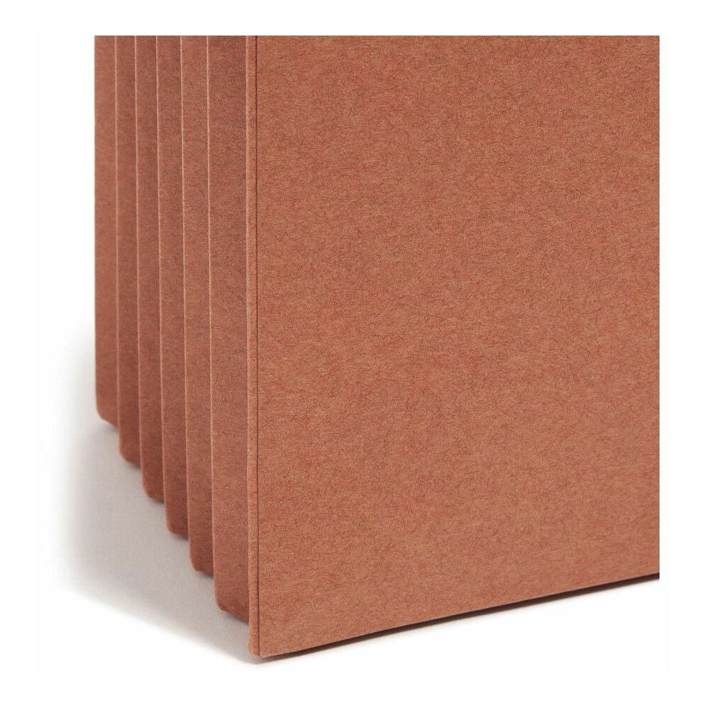 Smead Straight Tab Cut Legal Recycled File Pocket - 8 1/2" x 14" - Top Tab Location - 12.5 pt. - Redrope - Tear Resistant, Rounded Corner, Reinforced Gusset - 30% Recycled - 10 / Box. Picture 2