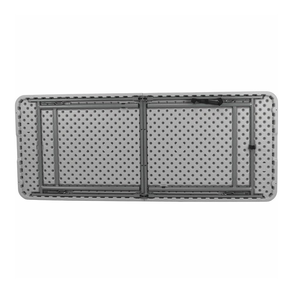 National Public Seating Industrial Fold-in-Half Tables - Speckled Gray Rectangle Top - Four Leg Base - 4 Legs - 700 lb Capacity - 72" Table Top Length x 30" Table Top Width x 1.70" Table Top Thickness. Picture 2