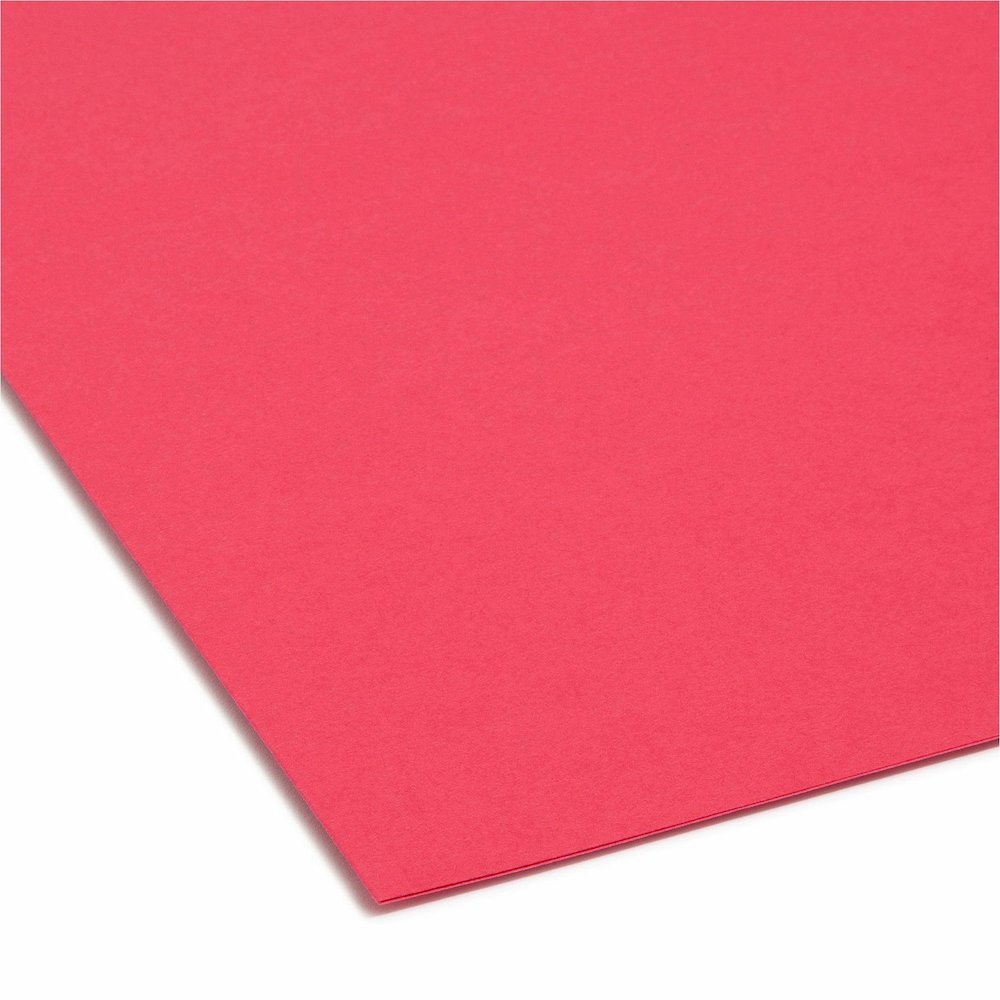 Smead 1/3 Tab Cut Letter Recycled Interior File Folder - 8 1/2" x 11" - 3/4" Expansion - Top Tab Location - Assorted Tab Position - 11 pt. - 1 Plys - Green, Orange, Red, Sky Blue, Yellow - 10% Recycle. Picture 3